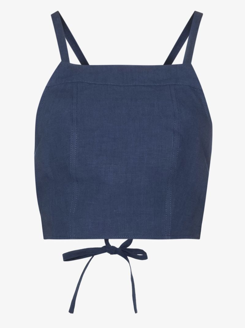Wendy Linen Crop Top
