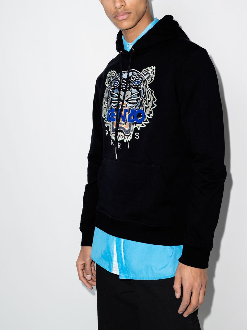 Tiger Logo Cotton Hoodie