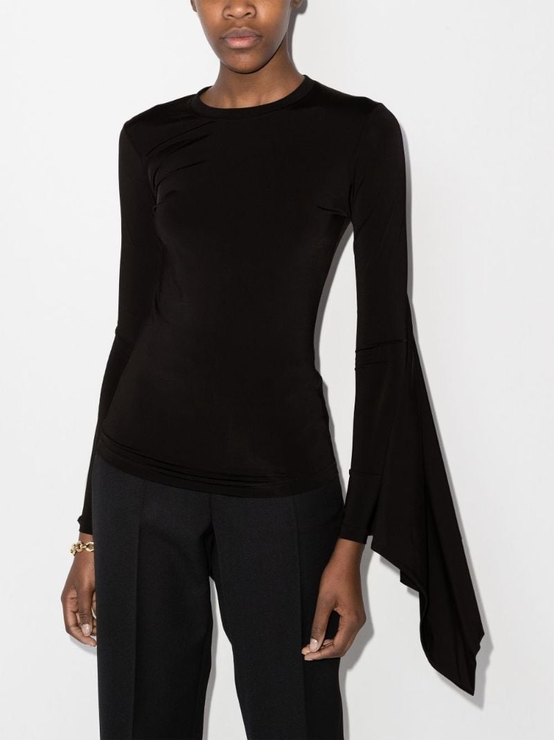 Exaggerated Panel Long Sleeve Top