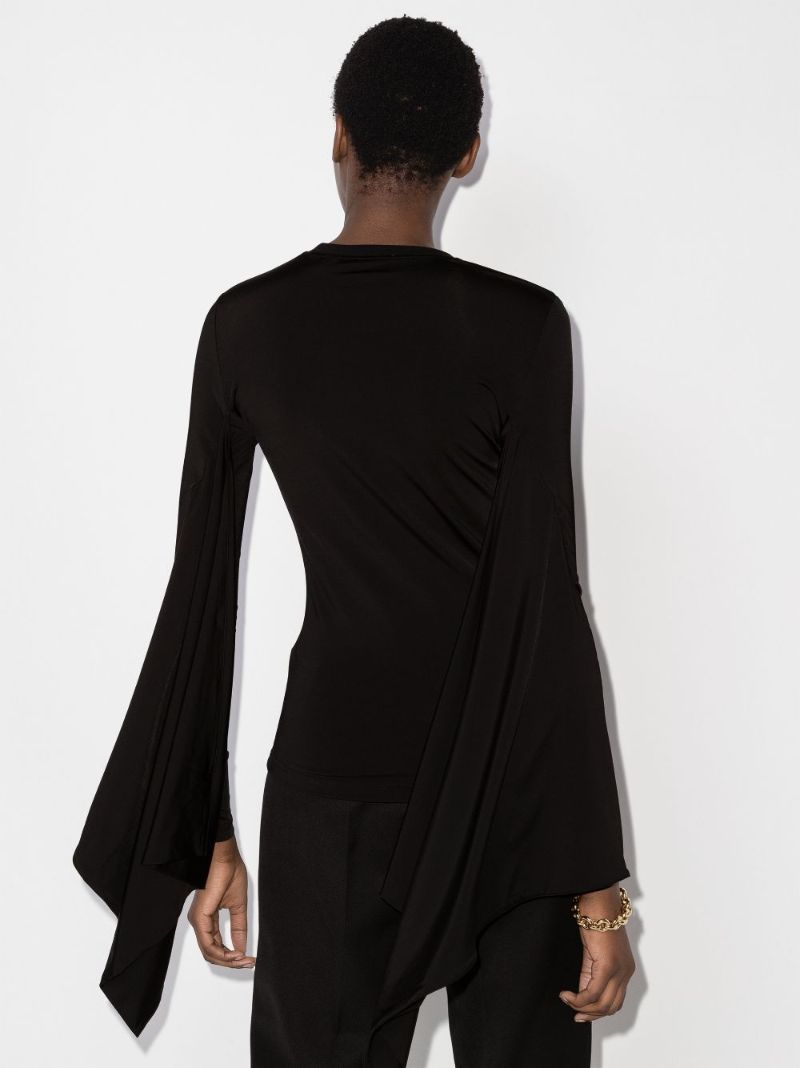 Exaggerated Panel Long Sleeve Top