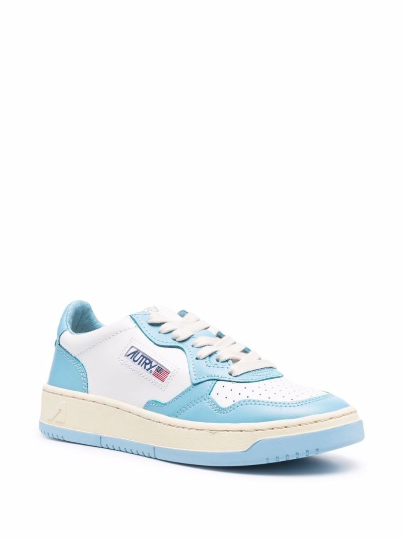 Blue Medalist Leather Sneakers