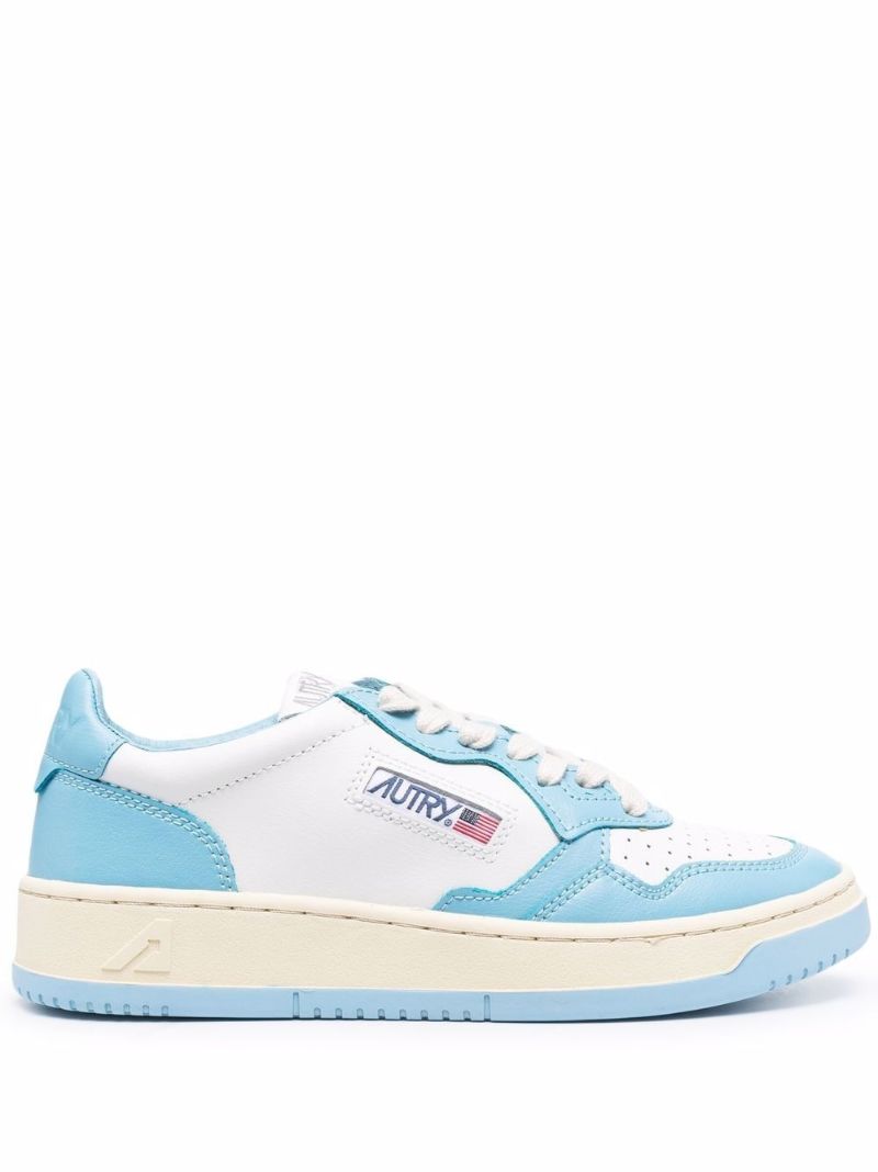 Blue Medalist Leather Sneakers
