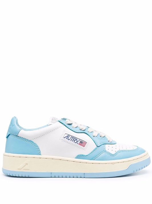 Blue Medalist Leather Sneakers