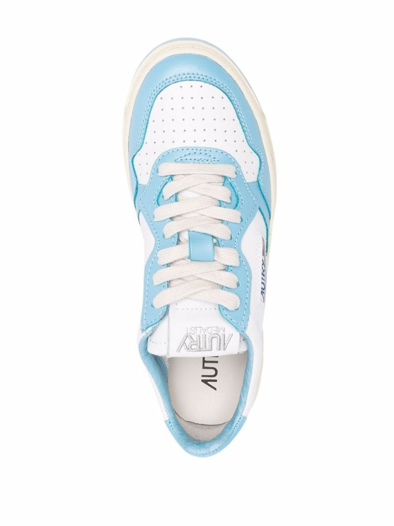 Blue Medalist Leather Sneakers
