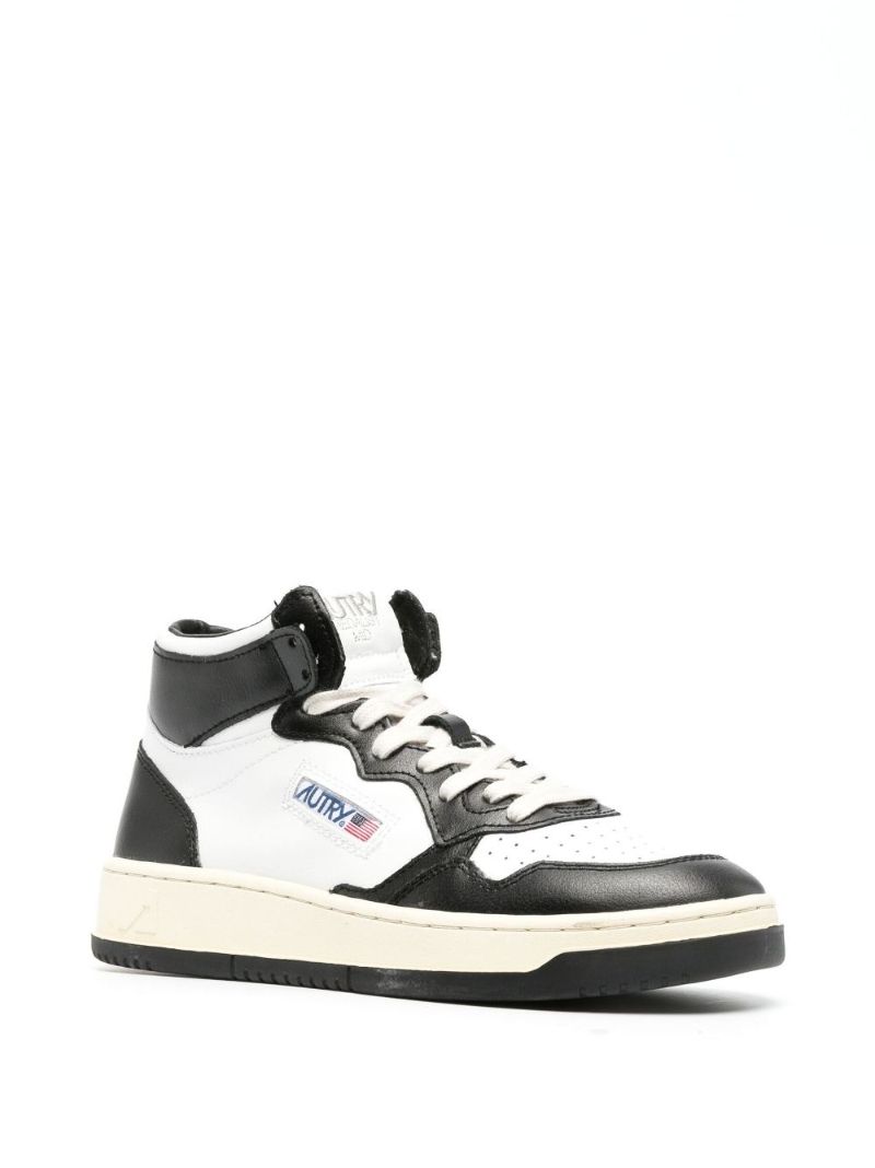Black Medalist Leather High-top Sneakers