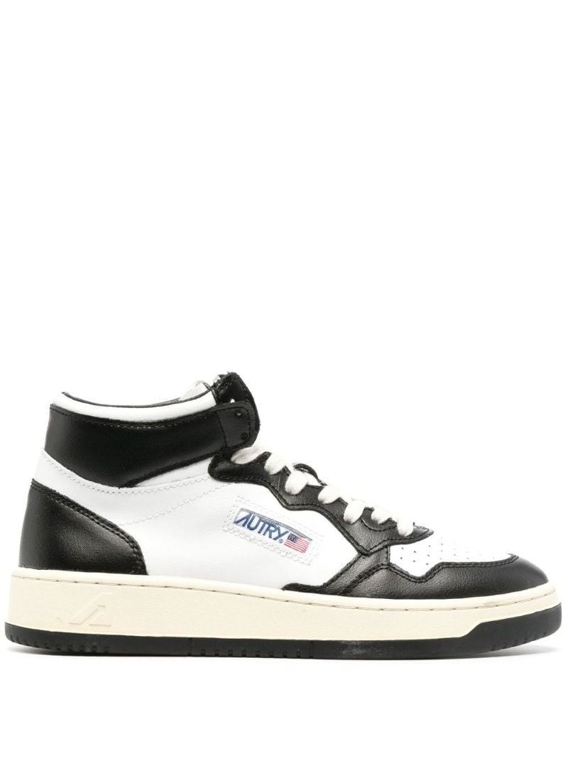 Black Medalist Leather High-top Sneakers