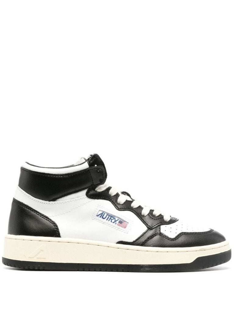 Black Medalist Leather High-top Sneakers