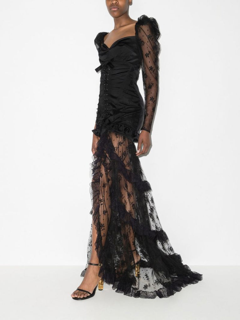 Tiered Lace Gown