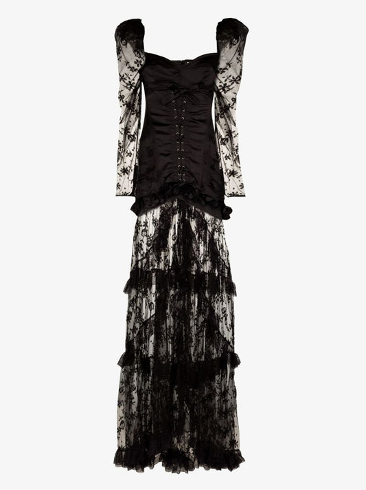 Tiered Lace Gown