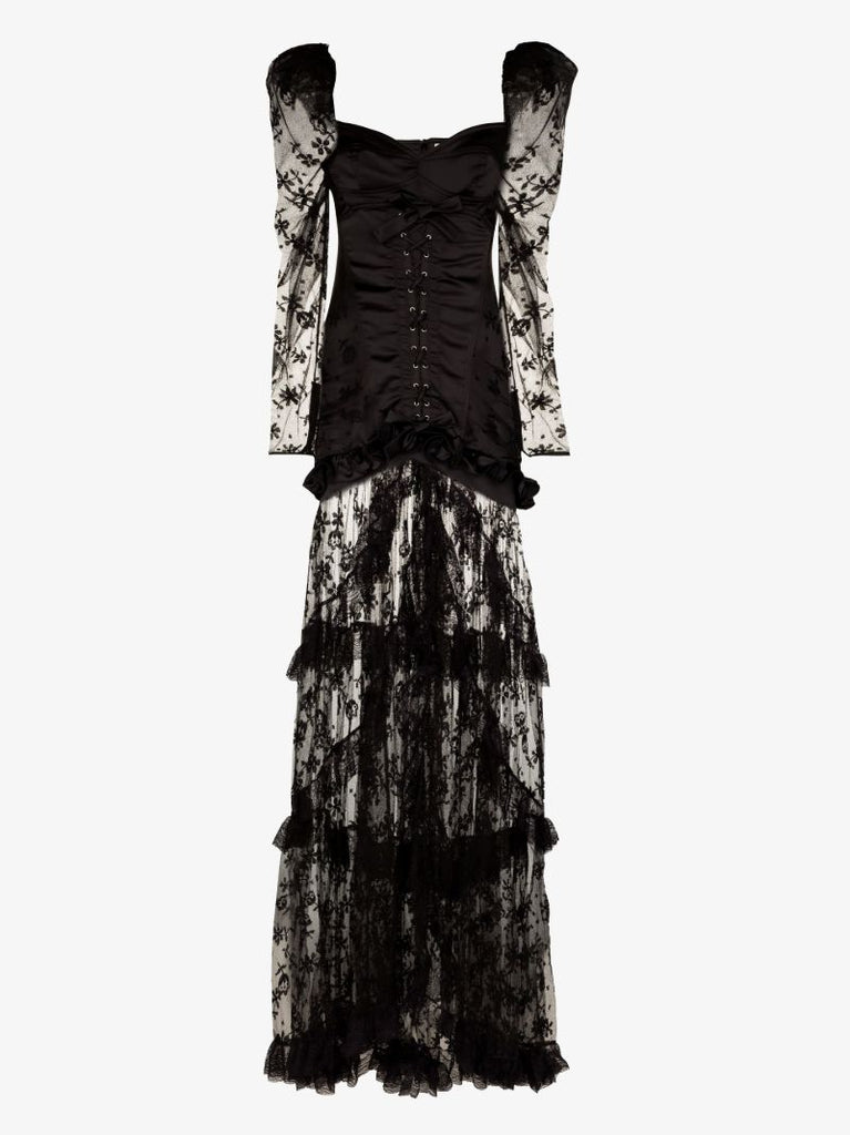 Tiered Lace Gown