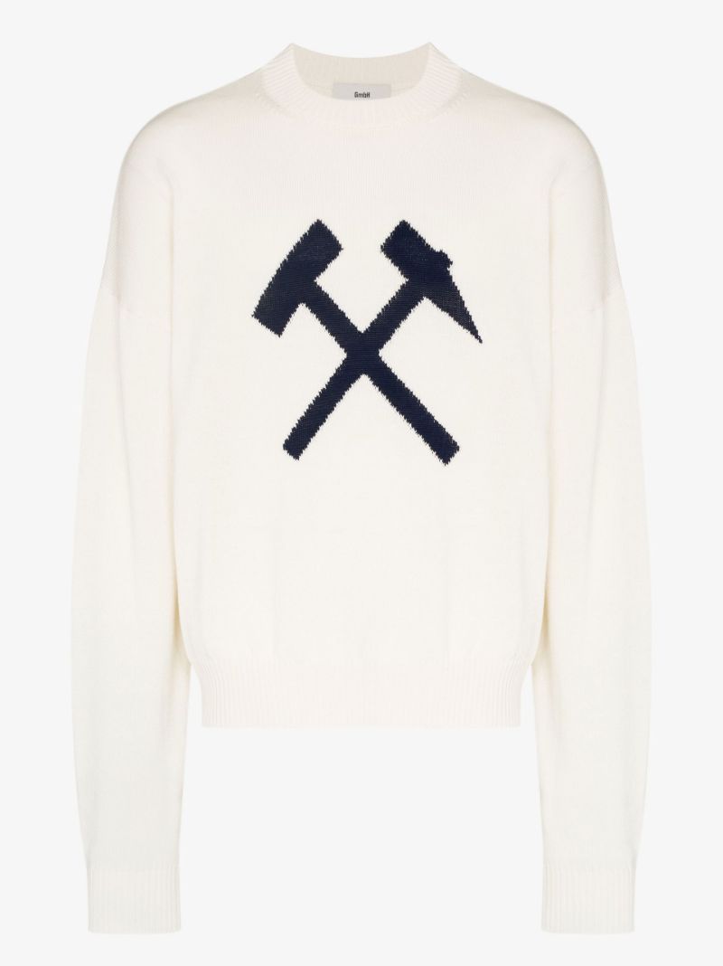 Walter Intarsia Organic Cotton Sweater