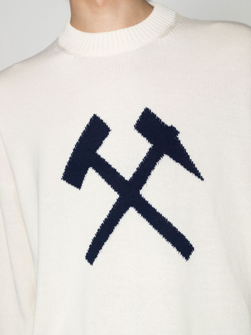 Walter Intarsia Organic Cotton Sweater