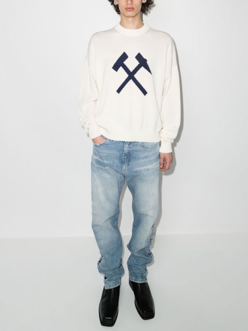 Walter Intarsia Organic Cotton Sweater
