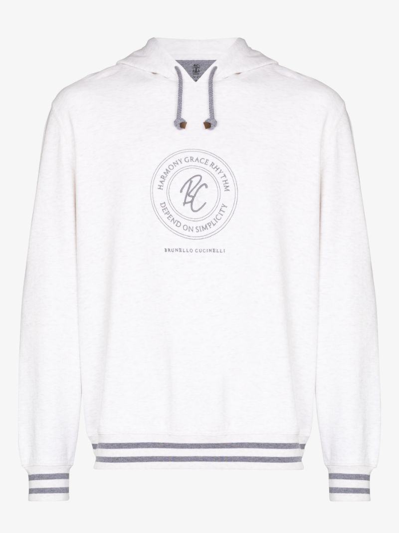 Embroidered Logo Cotton Hoodie