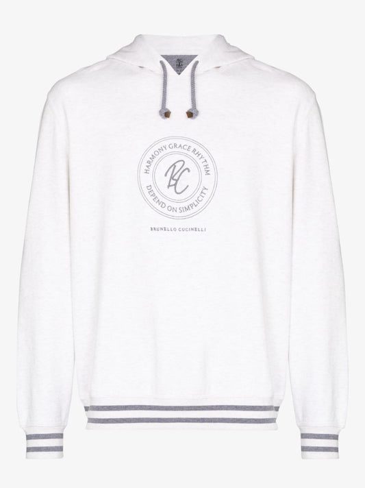 Embroidered Logo Cotton Hoodie