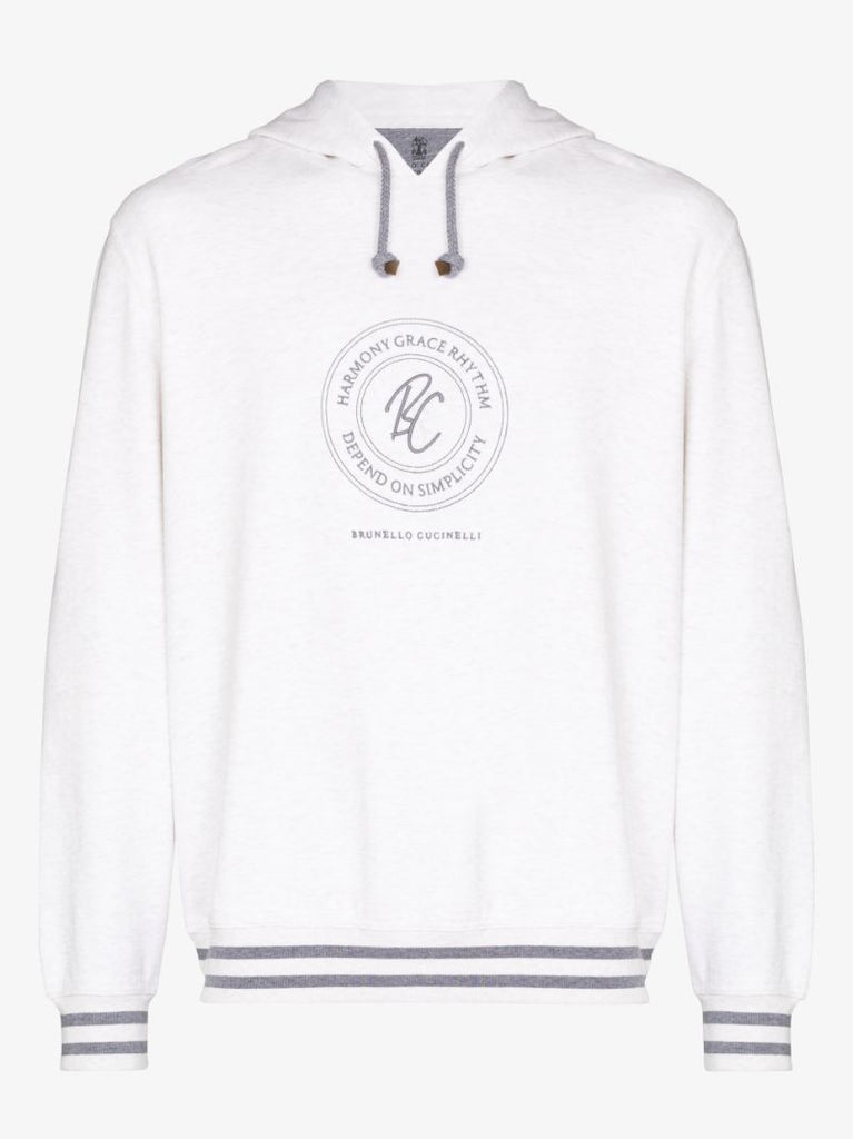 Embroidered Logo Cotton Hoodie