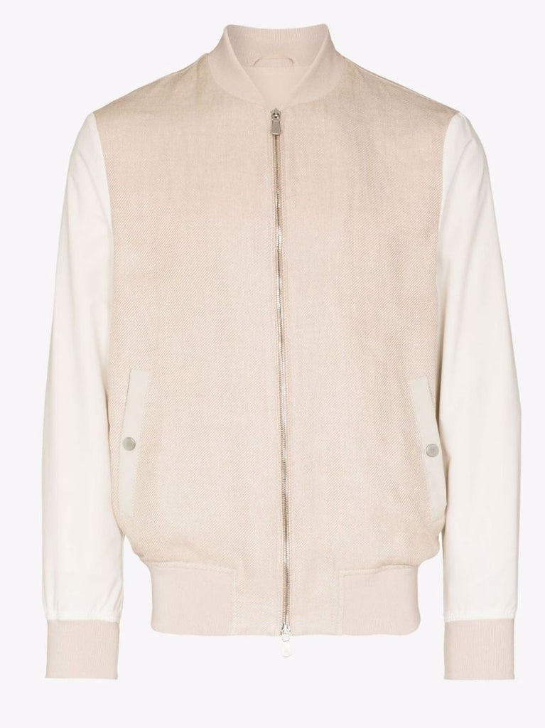 Contrast Sleeve Bomber Jacket