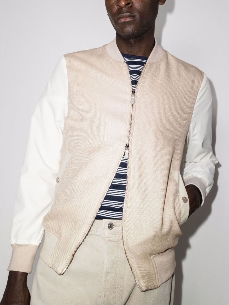Contrast Sleeve Bomber Jacket