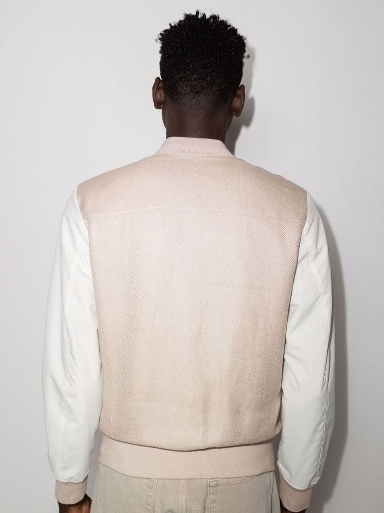 Contrast Sleeve Bomber Jacket