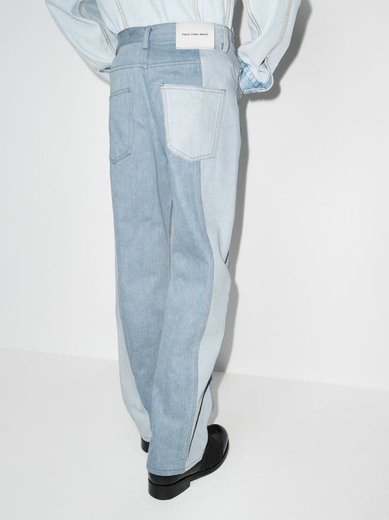 Patchwork Wide Leg Jeans