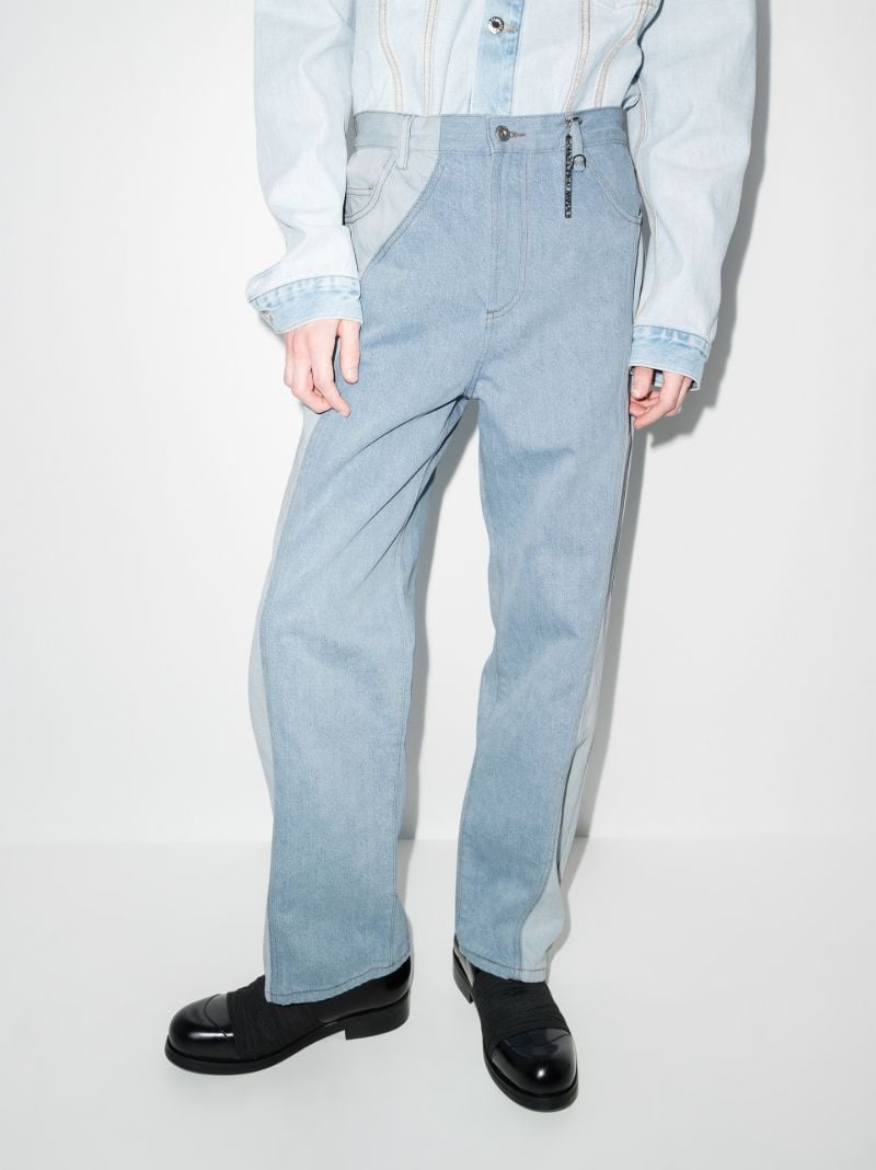 Patchwork Wide Leg Jeans