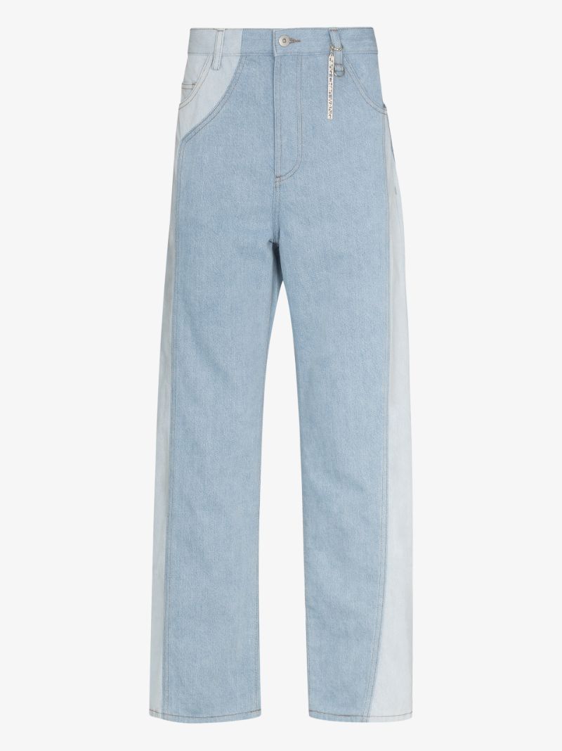 Patchwork Wide Leg Jeans