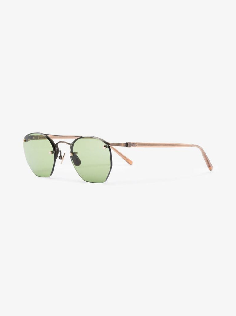 Green Rimless Geometric Sunglasses