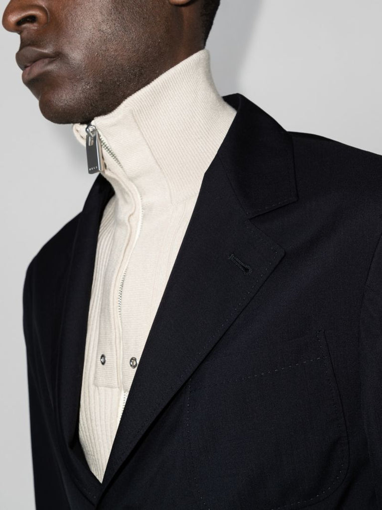 Single-breasted Virgin Wool Blazer
