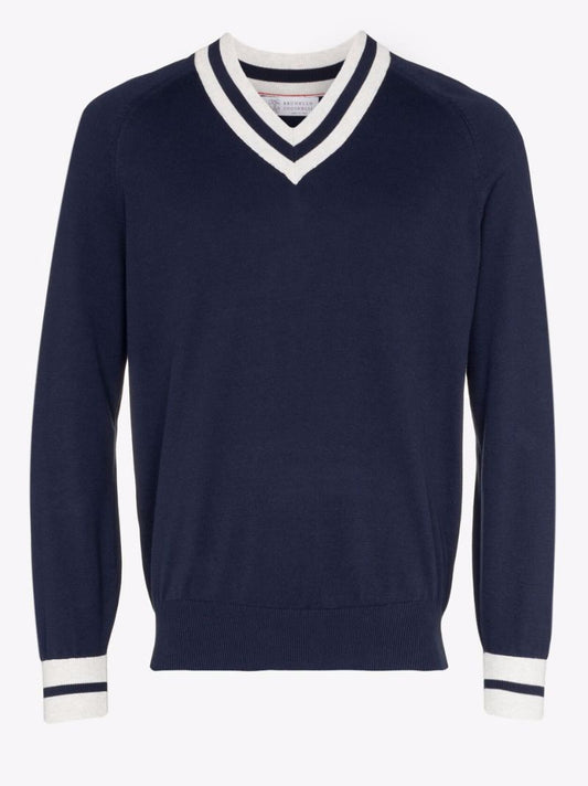 V-neck Cotton Sweater