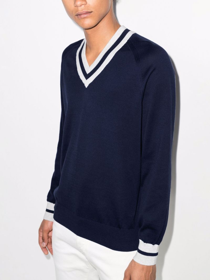 V-neck Cotton Sweater