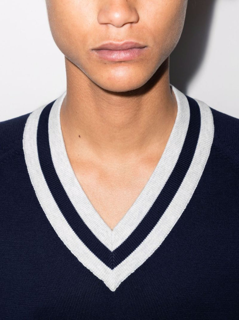 V-neck Cotton Sweater
