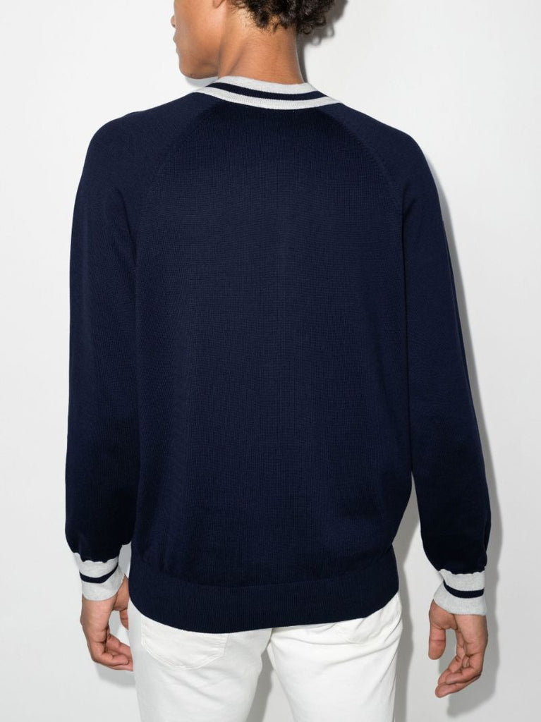 V-neck Cotton Sweater