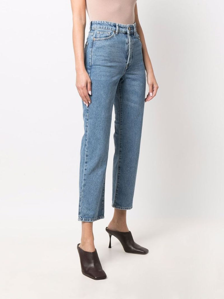 Blue Milium Straight Leg Organic Cotton Jeans
