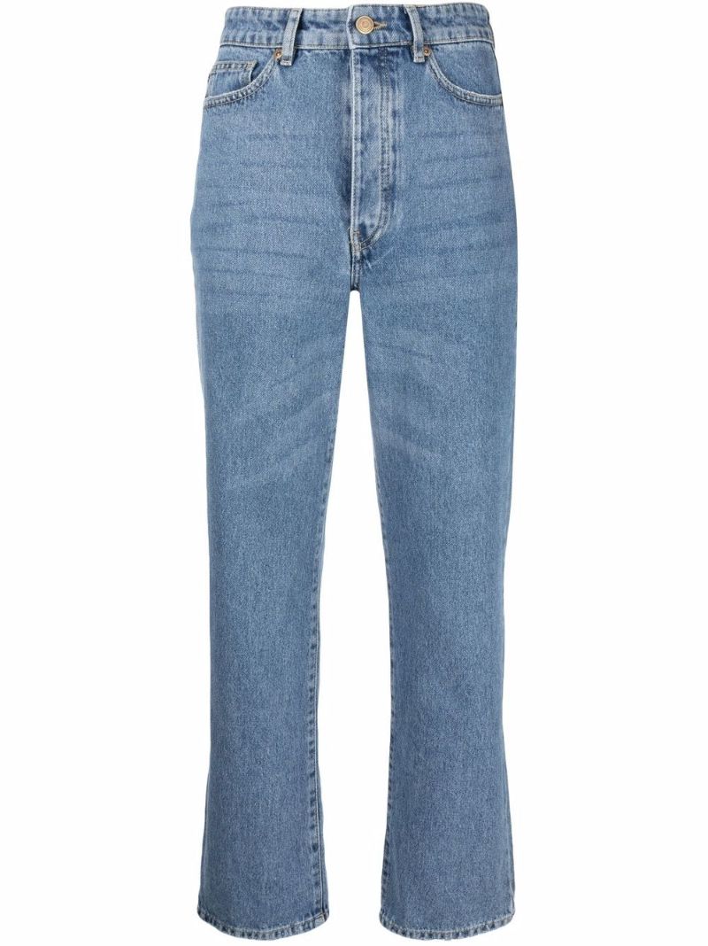 Blue Milium Straight Leg Organic Cotton Jeans