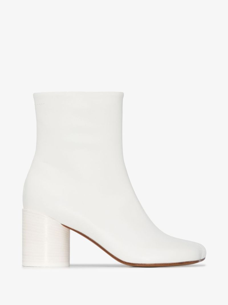 White Anatomic 70 Leather Ankle Boots