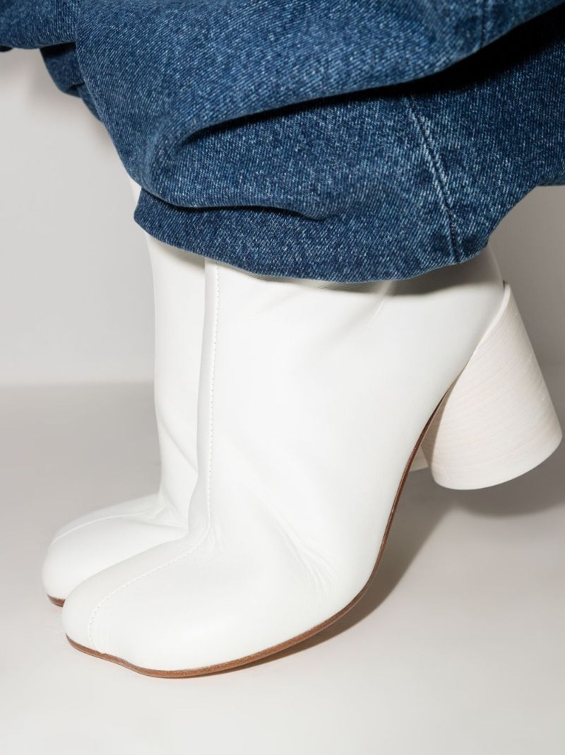 White Anatomic 70 Leather Ankle Boots