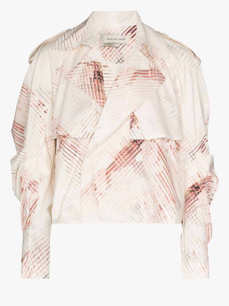 Double-breasted Print Jacket