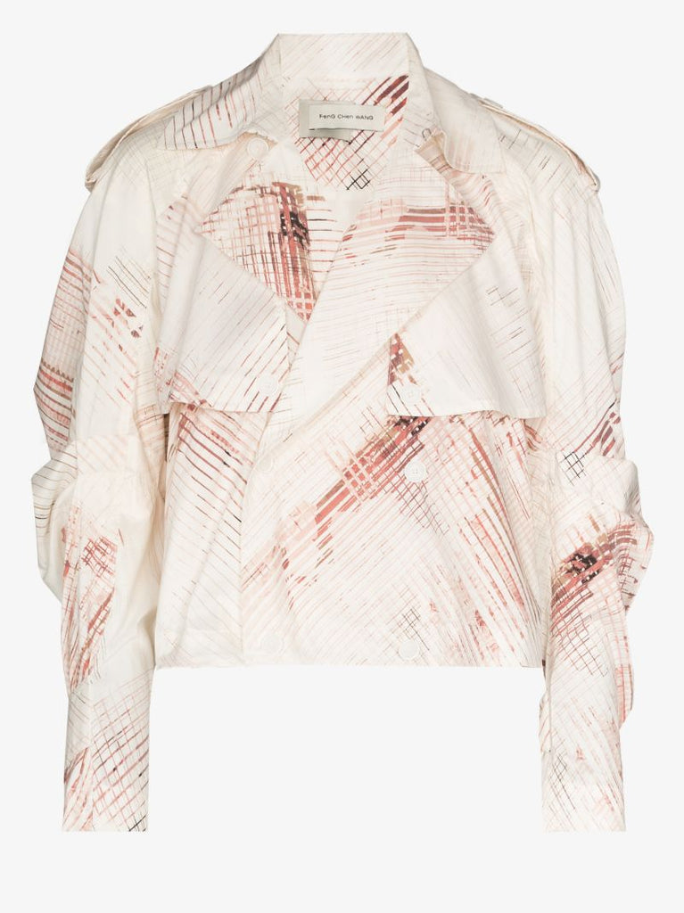 Double-breasted Print Jacket