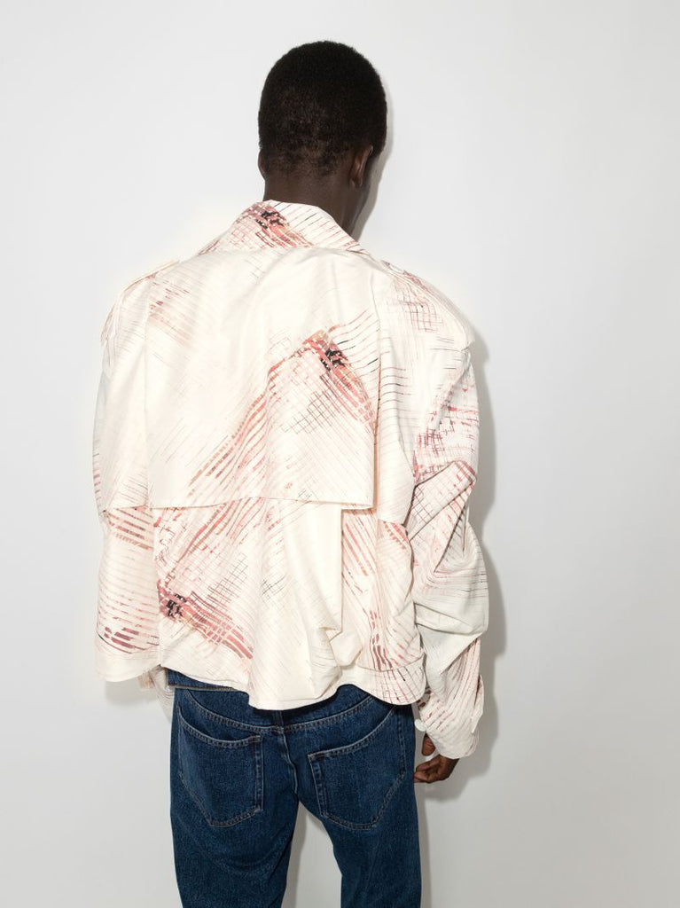 Double-breasted Print Jacket