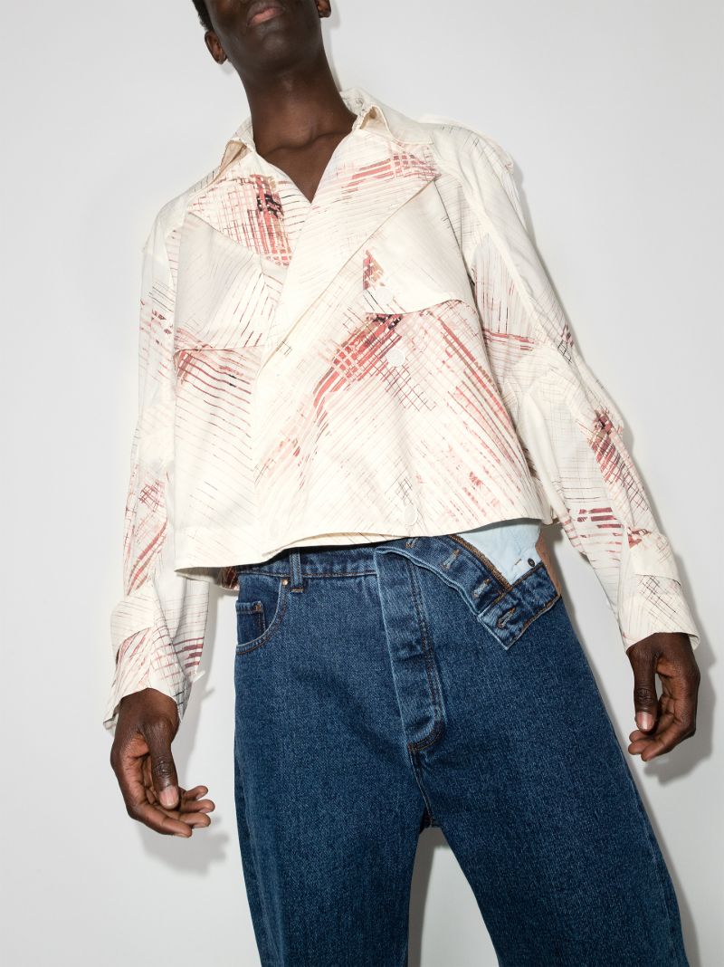 Double-breasted Print Jacket