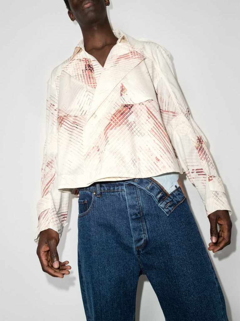 Double-breasted Print Jacket