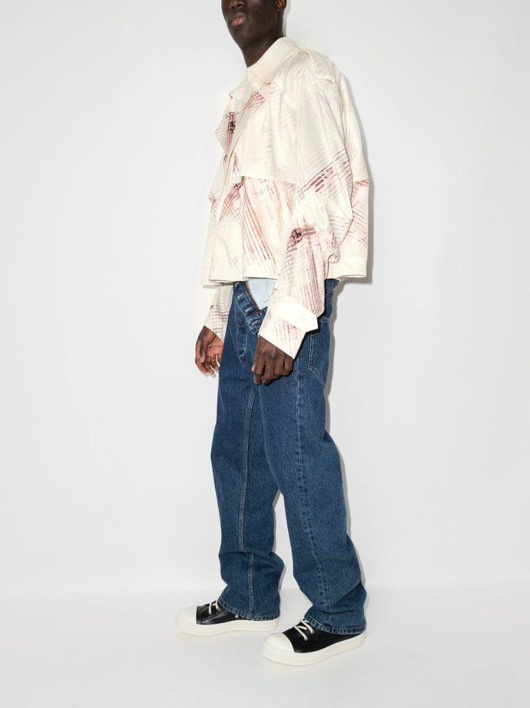 Double-breasted Print Jacket