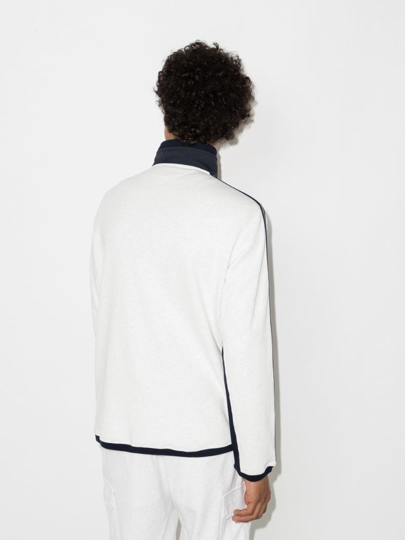 Side Stripe Zip-up Sweater