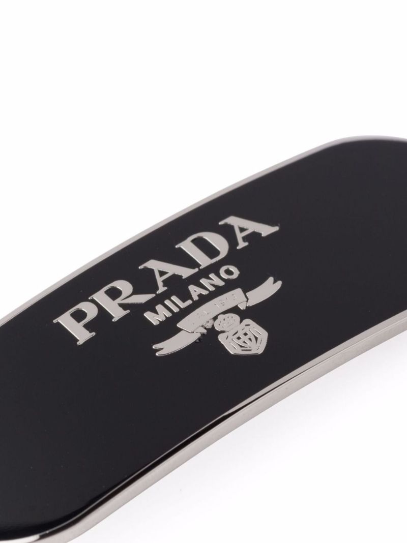 Black Logo Hair Clip