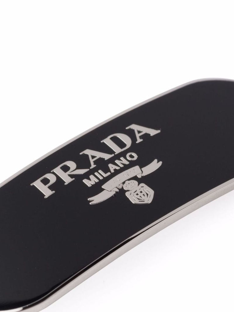 Black Logo Hair Clip