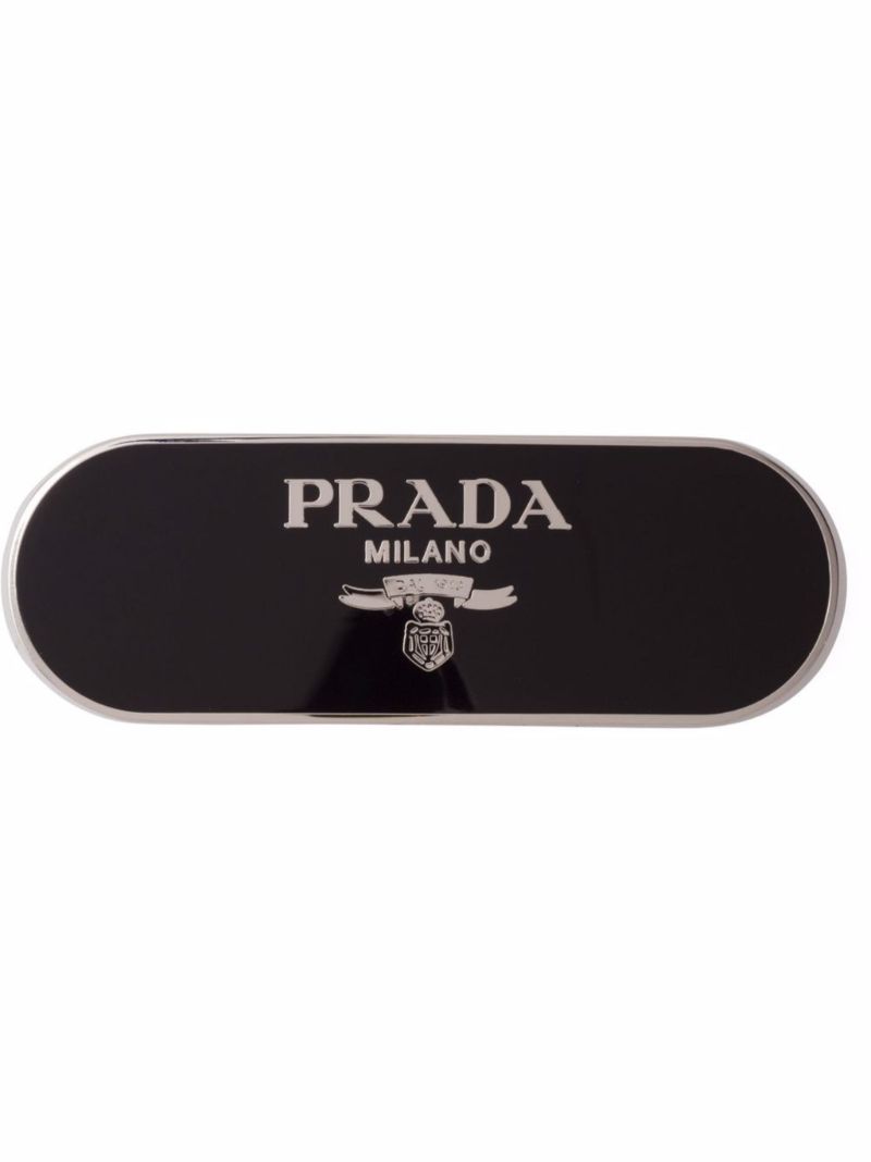 Black Logo Hair Clip