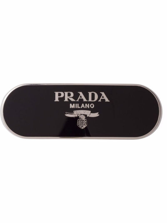 Black Logo Hair Clip
