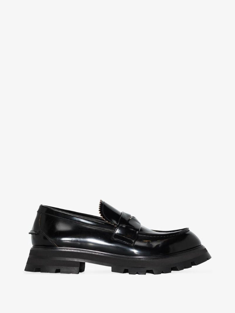 Black Leather Penny Loafers
