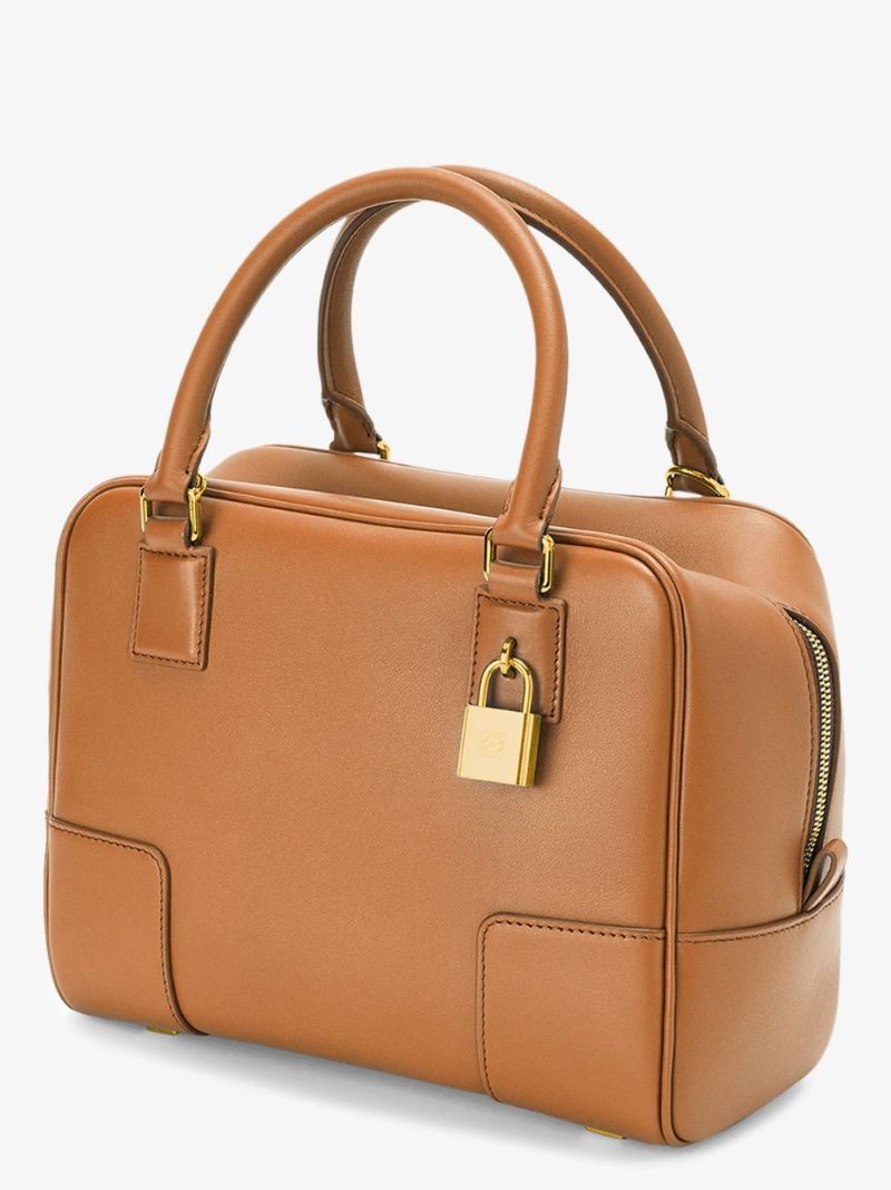 Brown Amazona 19 Small Leather Top Handle Bag