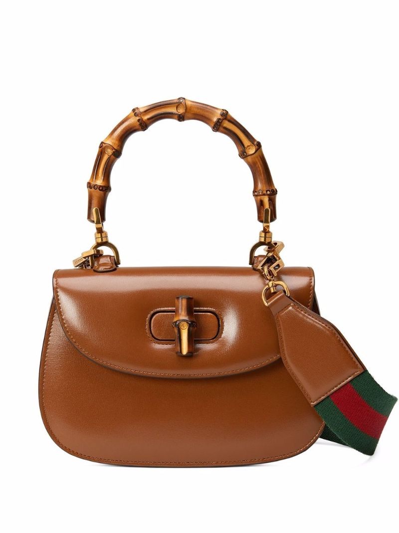 Brown Leather Small Tote Bag